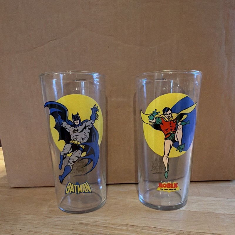 Batman & Robin ‘93 Drinking glasses ( Sold Together)