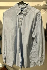Polo Ralph Lauren Golf Men’s Light Blue Button Up Shirt Long Sleeve Size L