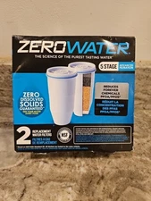 Zerowater 5-Stage Water Advanced Filter Replacement - 2 Pack Sealed New Open Box