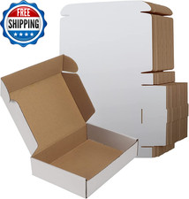 9X6X2 Shipping Boxes Set of 50 White Small Corrugated Cardboard Box...