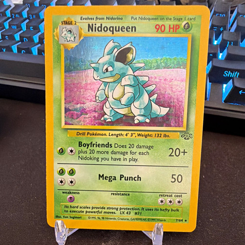 Pokemon TCG Nidoqueen 7/64 Jungle Rare English Regular 1999 Stage 2 90 HP