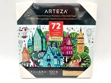 Arteza Premium 72 Sheet Architecture Coloring Book Sealed