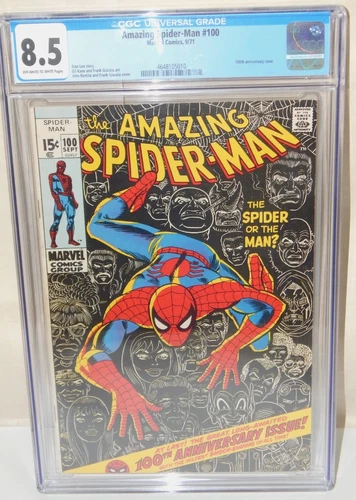Amazing Spider-Man #100 CGC 8.5 Marvel Comics 100th Anniversary Issue Stan Lee