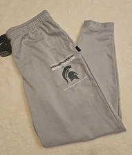 Michigan State Spartans On-Field Gray Football Warm-up Pants size Men's Large