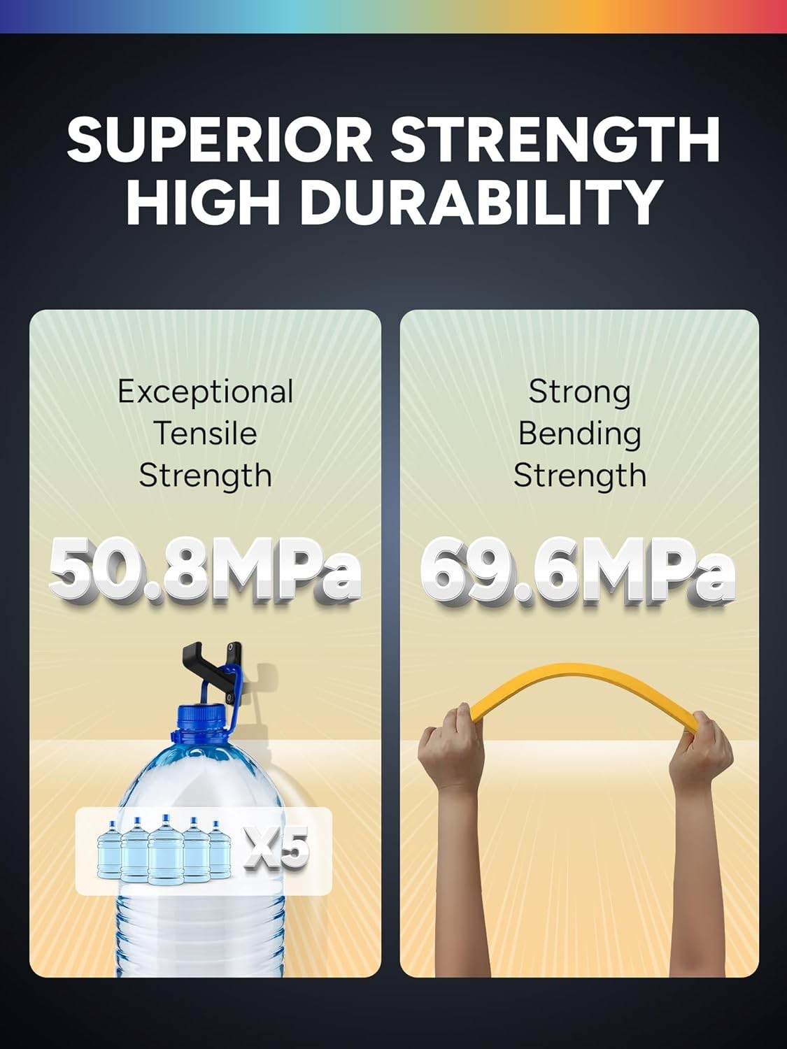 OVERTURE PETG Filament 1.75mm 2kg Spule für 3D-Druck Schwarz/Weiß - Bild 3