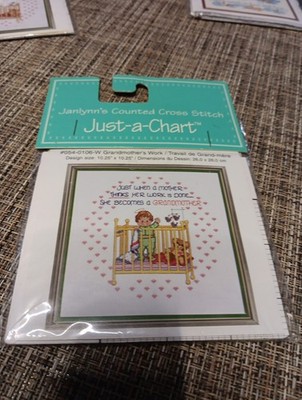 Janlynn's #054-0106W''GRANDMOTHER'S WORK'' Counted Cross Stitch Pattern Only NEW 