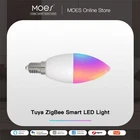 Smart Bulb Led Light E14 5W For Alexa Google RGB Home Zigbee Tuya Control Remote