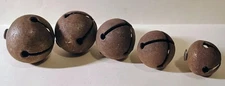 Vintage Lot Of 5 Antique Metal Sleigh Horse Bells Christmas Holiday