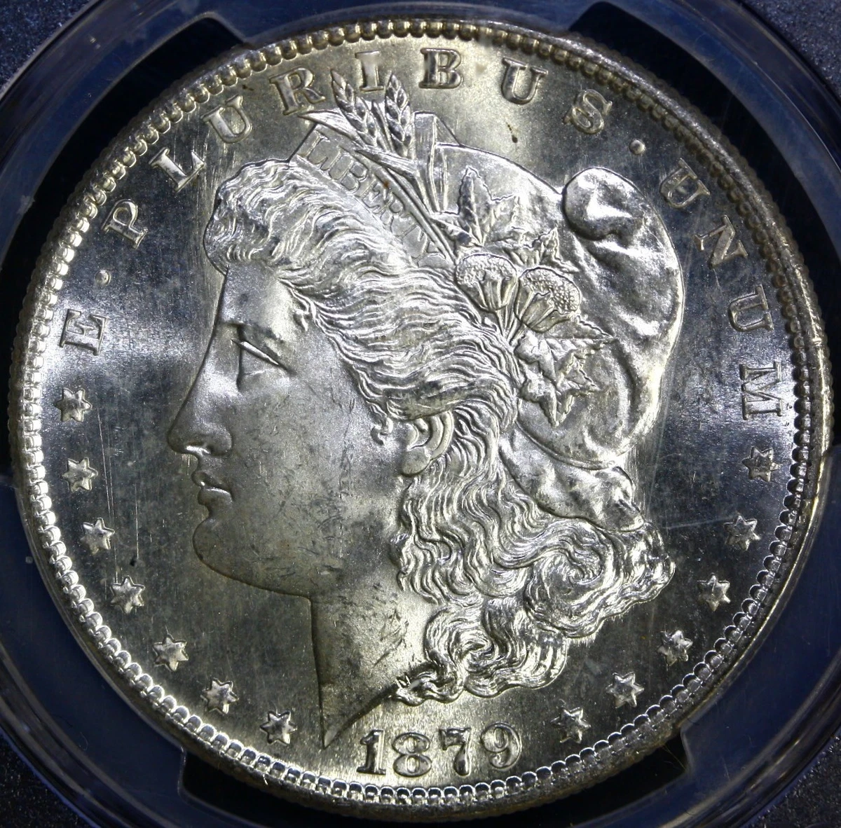 PCGS Certified MS 65 Graded 1879 Year Morgan US Dollars (1878-1921