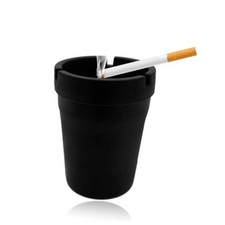 Car Ashtray, Windproof Self-Extinguishing Cup Automotive Ash Holder, Black