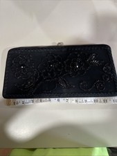 Vintage Black Beaded Ladies Evening Clutch