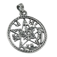 AnhäNger 21Mm Pentagramm Amulett GeschwäRzt Silber 925 | Gallay
