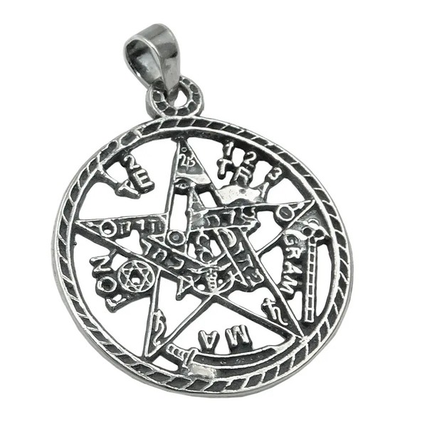 AnhäNger 21Mm Pentagramm Amulett GeschwäRzt Silber 925 | Gallay-image