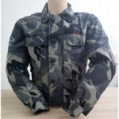 Modeka Detroit Jacke tarngrau wasserdicht Motorradjacke Textiljacke - Bild 1 von 2