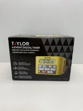 Taylor 4 Event Digital Timer Kitchen Countdown Clock – New Open Box. (B6)