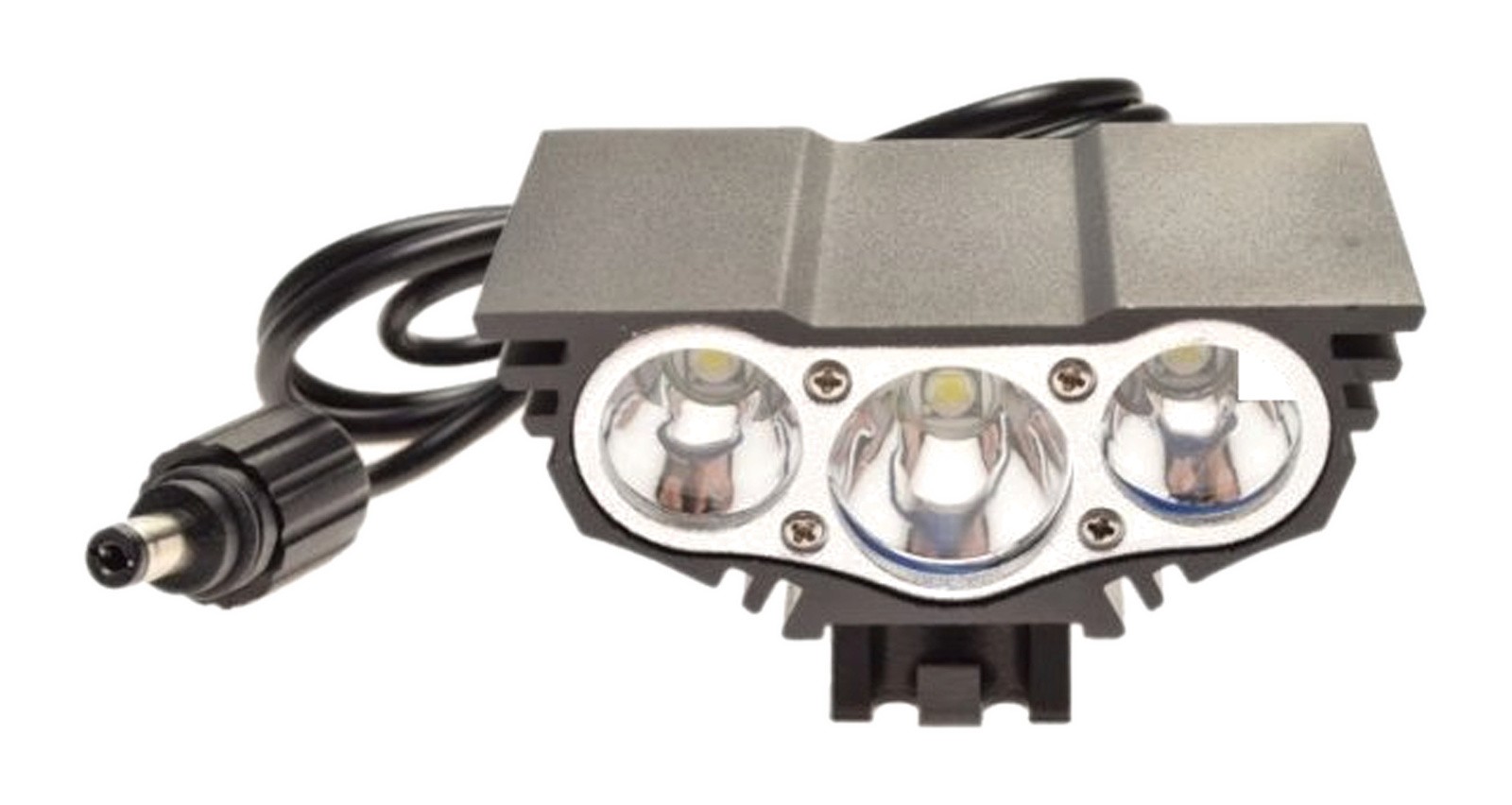 Lampe avant pour vélo 3 LED noire anti-danger pour rouler sans peur