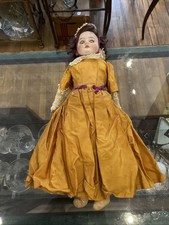 Antique 22" German Bisque Doll Armand Marseille DEP Sleep Glass Eye Leather Body
