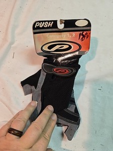 Push Fingerless Bike Gloves Large Black