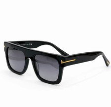 Tom Ford Fausto Sunglasses FT0711 Black/Gray 53-20-145mm With Case New