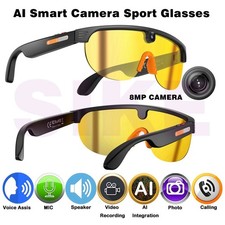 Smart Glasses Wireless Bluetooth Sunglasses Headphones HD Mic Sports Protection