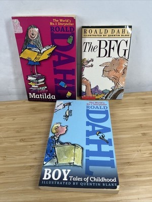 Roald Dahl Paperback Book Lot of 3   The BFG Matilda Boy