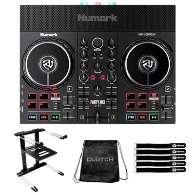 Numark Party Mix Live Serato DJ LE Controller w Built In Speaker & Laptop Stand