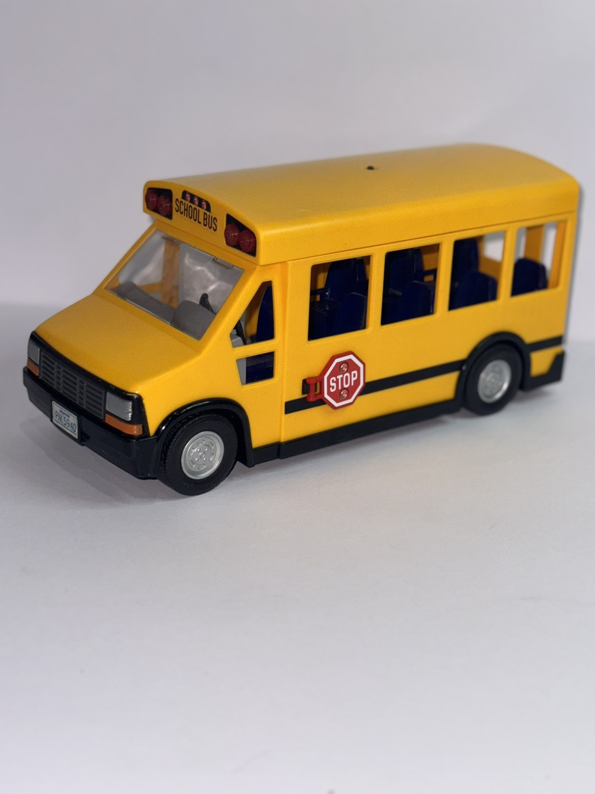 2011 PLAYMOBIL School Bus Yellow Flashing Lights Stop Sign PM 5940