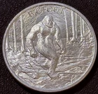 2020 1 Oz .999 Silver Intaglio Mint Cryptid Series: Bigfoot in Forest Sasquatch!