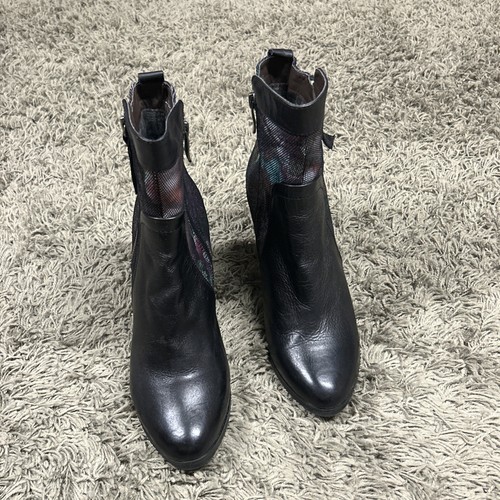 LArtiste Moonlight Boots 39 Womens 8.5 Leather Floral Comfort Heel Spring Step - Picture 4 of 12