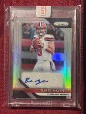 2018 Prizm Baker Mayfield Silver Auto Rookie RC Card Autograph Panini Sealed ?. rookie card picture