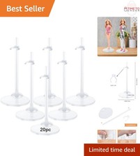 20PCS Doll Display Stand Support Adjustable Waist Clip for 11-13 Inch Dolls