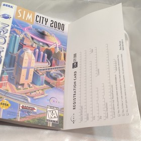 SimCity 2000 Sega Saturn Complete w/ Manual NTSC-U/C (US/Canada) 1994