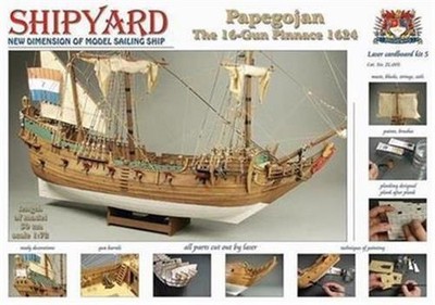 Krick SHIPYARD Papegojan 1627 Laser Kartonbausatz / 24605