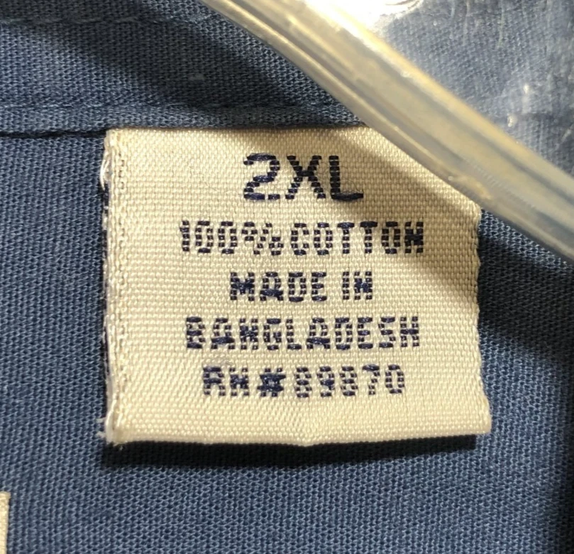 Bimini Bay Outfitters Fishing Shirt Mens 2XL Long Sleeve Cotton Button Up Blue - Image 3 of 4