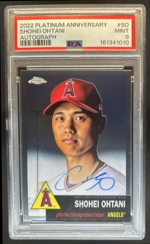 2022 Topps Chrome Platinum Shohei Ohtani Auto Refractor #CPA-SO Angels PSA 9
