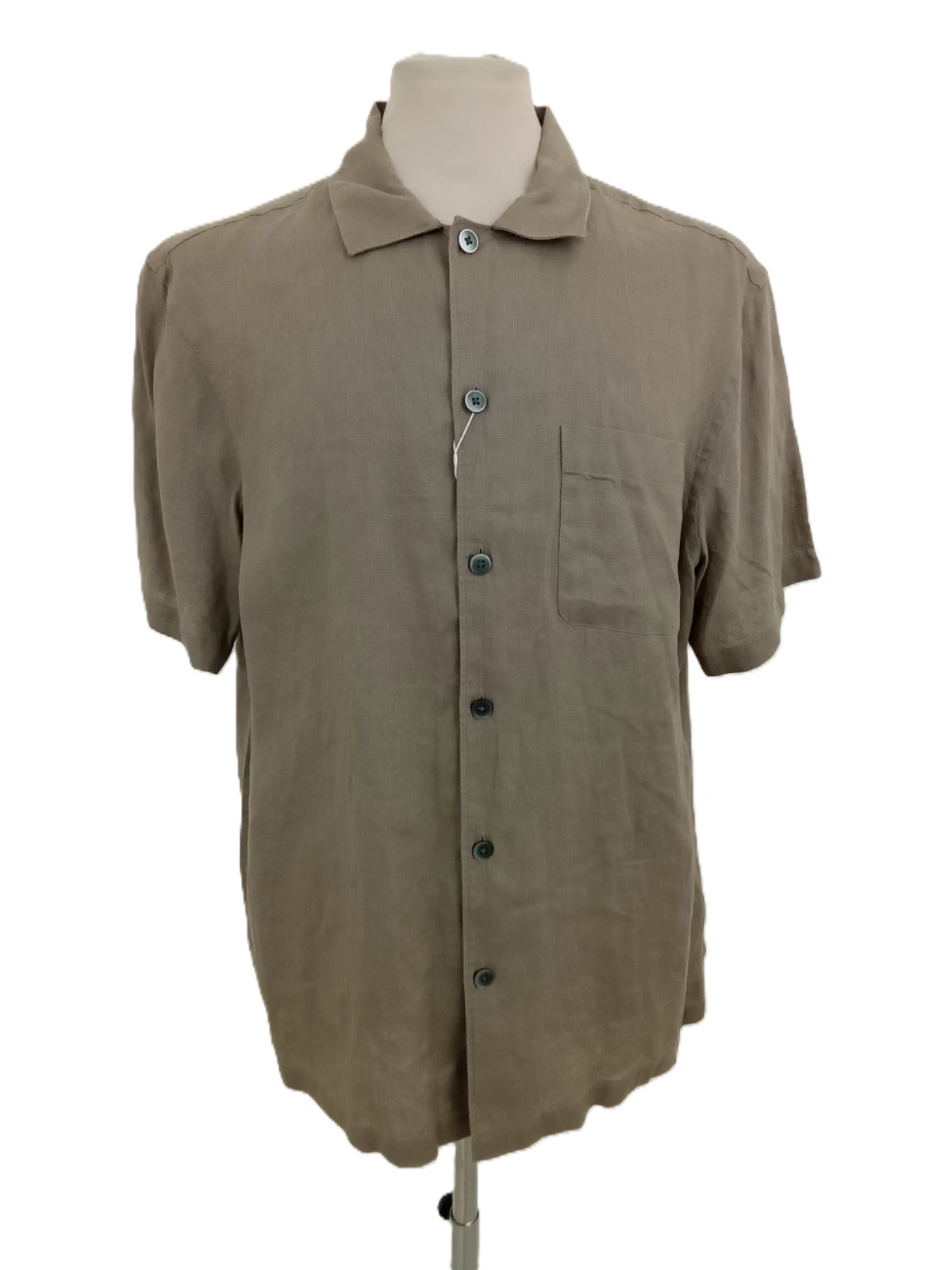 M&S Men's Shirt Mole Pure Linen Button Up S/Sleeve Collar Pocket Relaxed New
Opens in a new window o