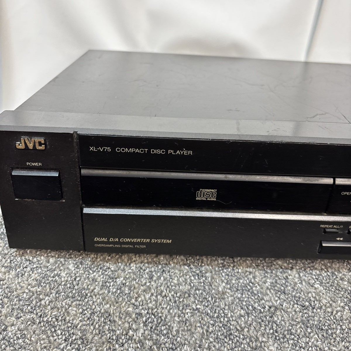 JVC Xl-v75 Single CD Compact Disc Player Dual D/a 1992 Tested 100