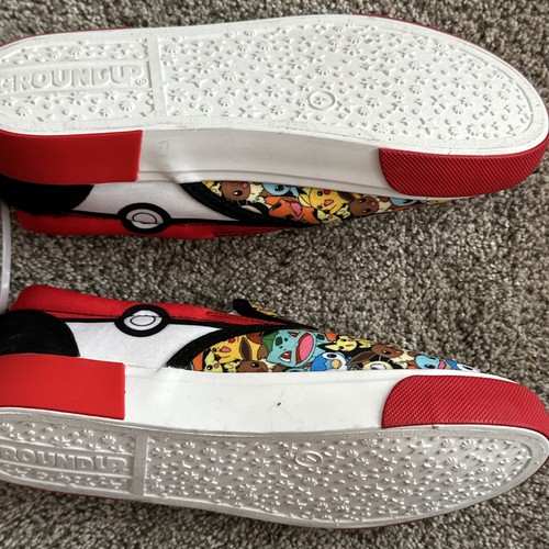 Pokemon Casual Slip On Shoes Boys Size 4 GROUNDUP Canvas NEW Great For School - Picture 5 of 5