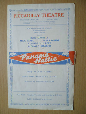 PANAMA HATTIE Claude Hulbert Richard Hearne Bebe Daniels Max Wall Ivan Brandt  