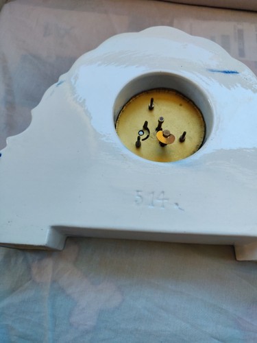 Antique Delfts Handpainted Mantle Clock West Germany Mercedes NOT RUNNING - Picture 8 of 18