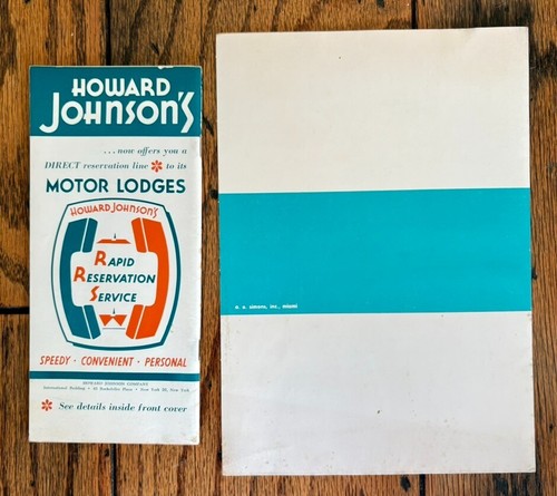 Carpeta de invitados Howard Johnson's 1965 y directorio de lodges y restaurantes de motor - Imagen 2 de 6