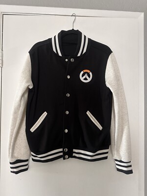 Blizzard Gear Overwatch Black & White Hoodie Sweatshirt Button Up