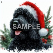 Labradoodle Acrylic Round Christmas Ornament choice of 1 