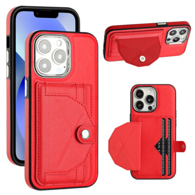 Cover Fashion Card Slot Leather Case For iPhone 15 Pro Max 14 13 Pro 12 11 XR 7