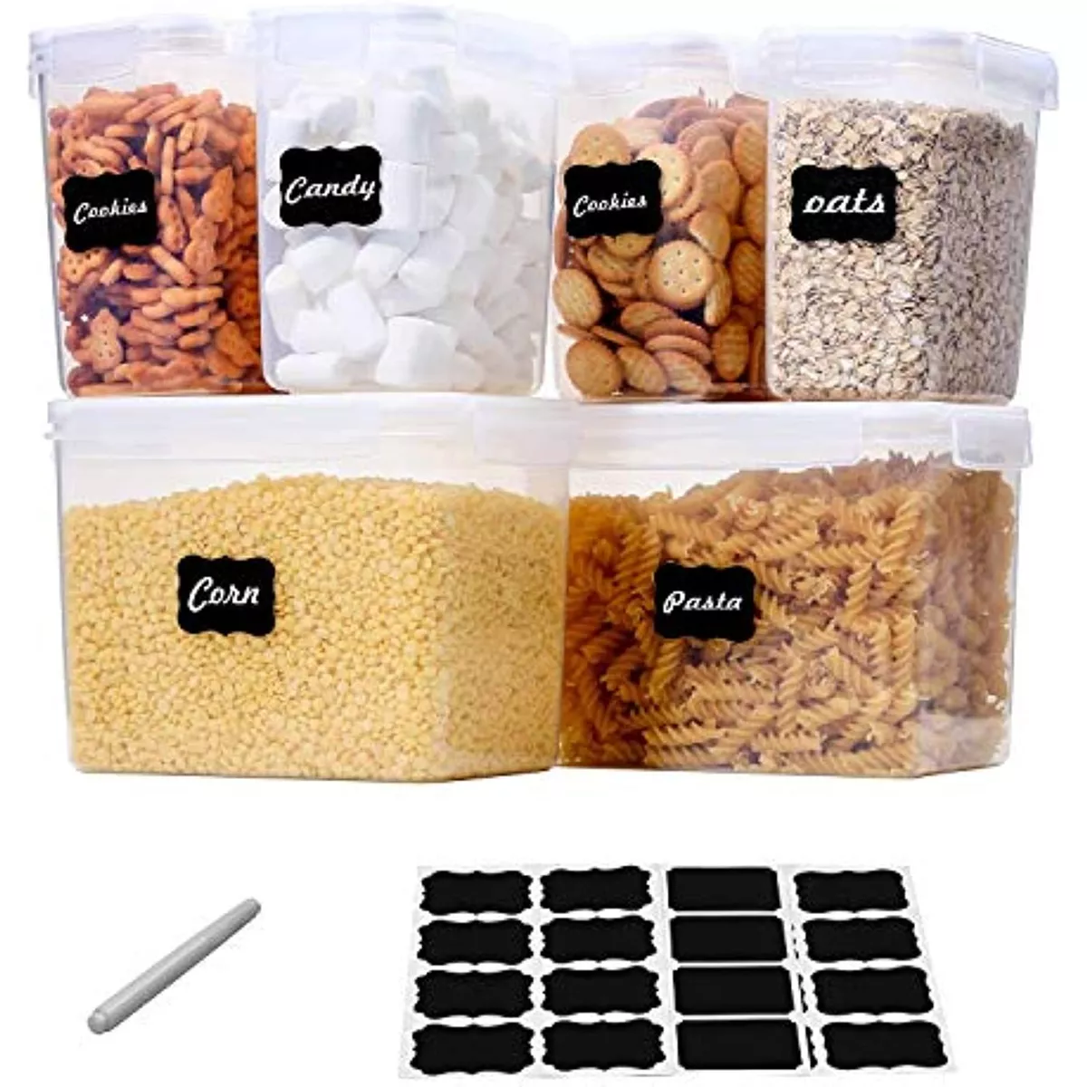 Airtight Food Storage Container Set - 4 Pieces 3.6L - Plastic BPA