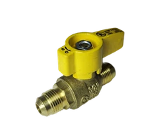 1) 3/8" FLARE X 3/8" FLARE GAS VALVE, PROPANE, NATURAL GAS, CSA APPROVED