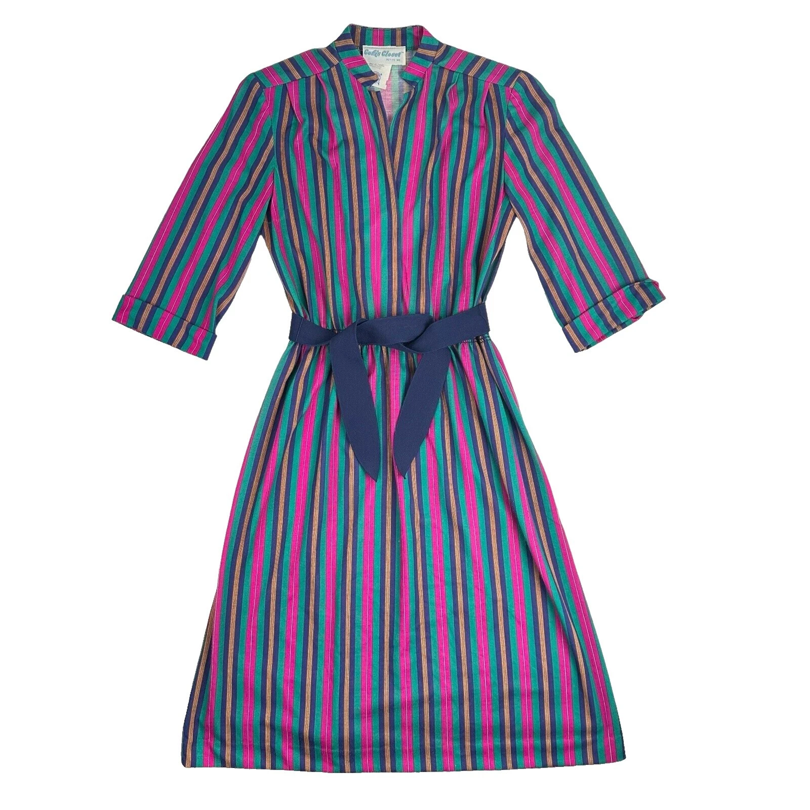 Polyester Casual 1980s Vintage Dresses for Women