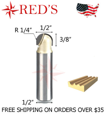 Tideway Carbide PRO LC05020808 1/4'' Radius Core Box 1/2'' shank router bit