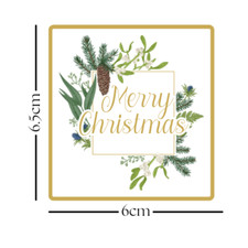 Merry Christmas Card Making Sentiment Banners Embellishments Craft Toppers x 12