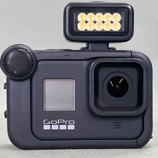 GoPro HERO8 Black Action Camera W/Case, Light, 3 Batteries, And Battery Charger